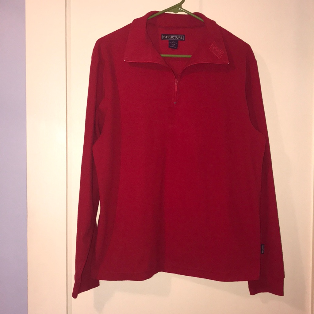 Half Zip Structure Pullover